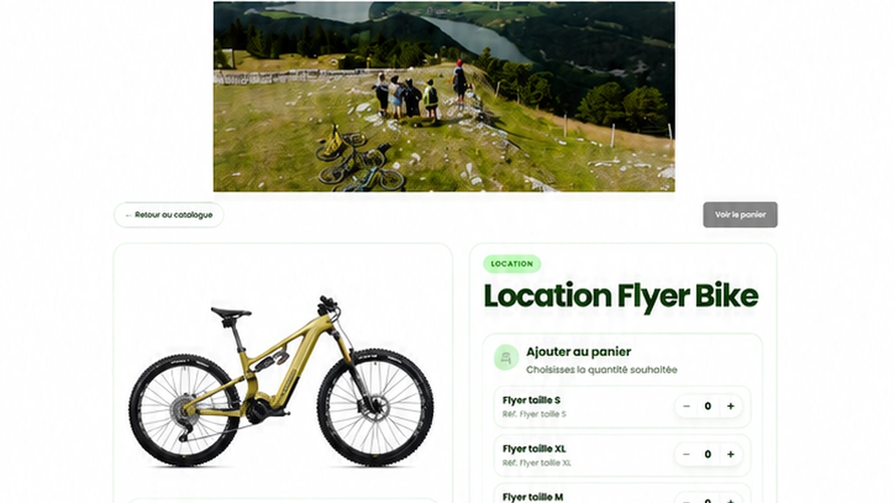 Page complète de location du vélo Flyer sur Jura Vaud Bike